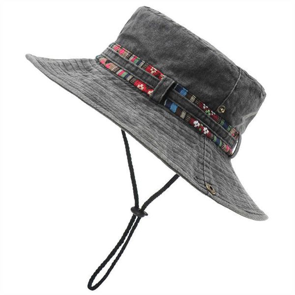 

outdoor hats 100 cotton uv protection sun hats for women men fishing hiking bucket hat floral ribbon design outdoor beach cap fisherman hats, Black;white