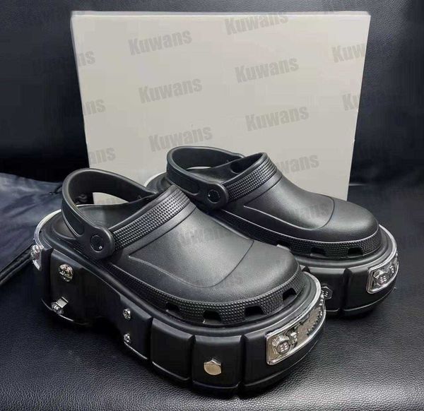 

balencigas balencaigaity hardcrocs sandals platform sandal chunky croc rubber round toe b eva women beach waterproof designer l dvc, Black