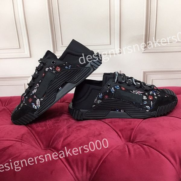 

2023 new luxury designer womens mens casual shoes fashion genuine leather trainers women's travel shoes sneakers platform lace up men, Black