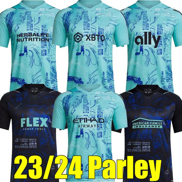 

23/24 parley one planet special soccer jerseys 2023 atlanta charlotte nycfc united miami beckham inter martinez almada almada chicharito vel, Black;yellow