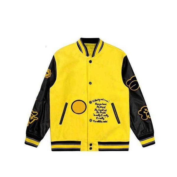 

mens jackets baseball varsity jacket letter stitching embroidery autumn and winter men loose causal outwear coats0prr, Black;brown