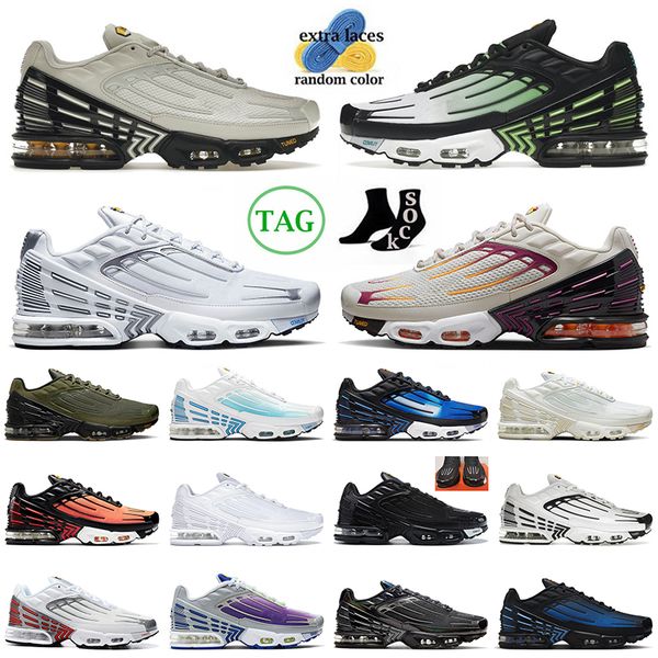 

tn plus 3 og running shoes tn3 sports sneakers bone black ghost green silver blue olive tiger purple grey tiger royal yellow spray painted t