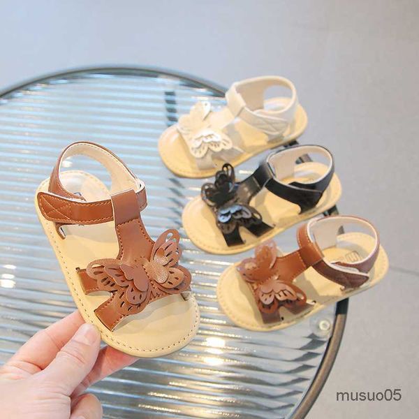 

summer new soft bottom boys girls beach sandals cute kids shoes, Black;red