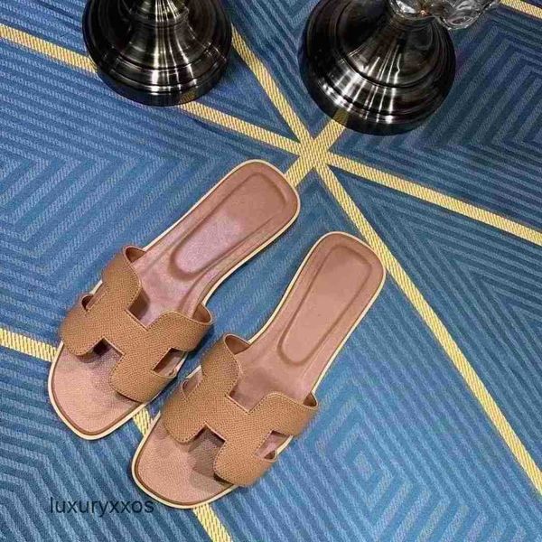 

beach woman orans leater wear slipper sandal hig 2023 shoe version h genuine women's outerwear spring/summer casual type flip flops ca3