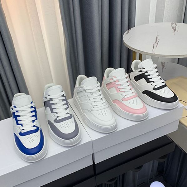 

new season ct-07 trainer low lace-up sneaker mens womens scarpe marca calfskin optic white / black ladies gentlemen designer casual shoes