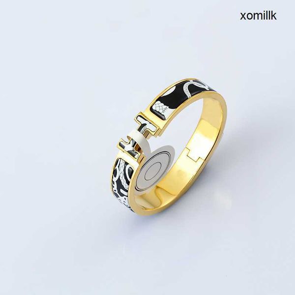 

designer bracelet h letter gold plated bangle luxury brand bangles for women men fashion bracelets everyday accessories party jewelry gifts, Black