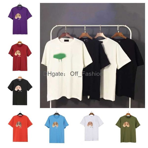 

chao brand palm drop shoulder t-shirt real correct version pa angel casual foam letter printing short sleeve 6af1, White;black