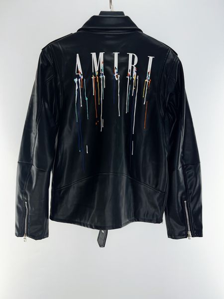 

2023 fall and winter new great mens designer pu material jacket - us size jackets - beautiful designer jacket for men, Black;brown