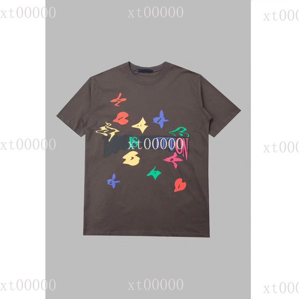 

23ss designer letter printed t shirts tee sweatshirt fashion high street short sleeves summer casual t-shirt breathable men women crew neck, Black;brown