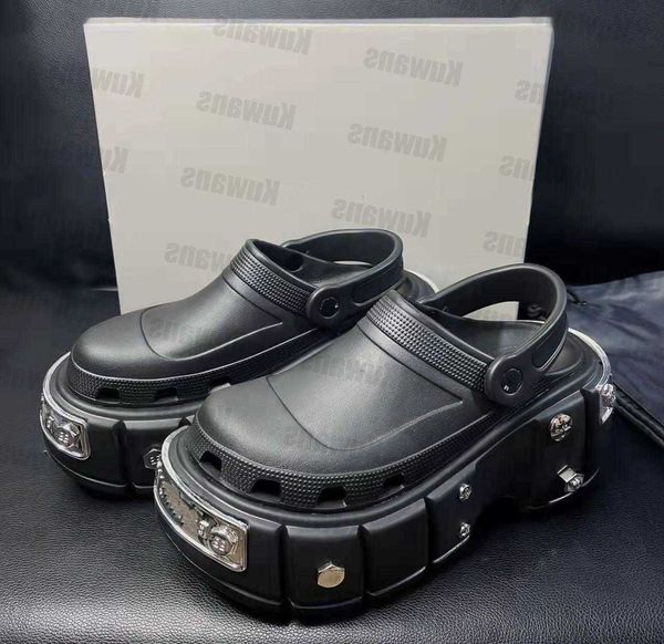 

balencigas balencaigaity hardcrocs sandals platform sandal chunky croc rubber round toe b eva women beach waterproof designer l dvc, Black