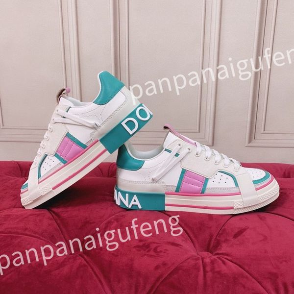 

2023 luxury designer casual shoes men shoe fashion sneakers lady white leather shoe lace-up sneaker platform shoess, Black