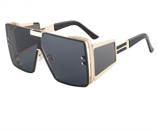 

europe and the united states big frame sunglasses female net red street sthe same type of men's anti-uv personality flat sunglasses who, White;black