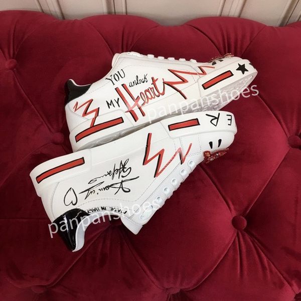 

2023fashion casual shoes men womens designer leather lace-up sneaker fashion lady flat running trainers letters woman shoes platform men gym, Black