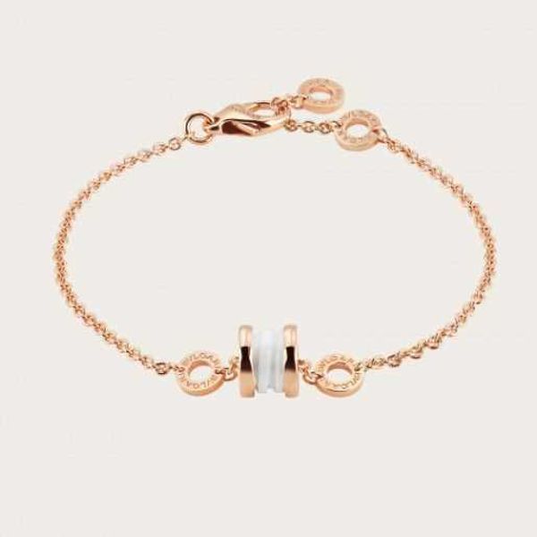 

designer jewelry bracelet men's and women's bracelet 18k rose gold diamond ceramic pendant bracelet classic fashion pendant, Black