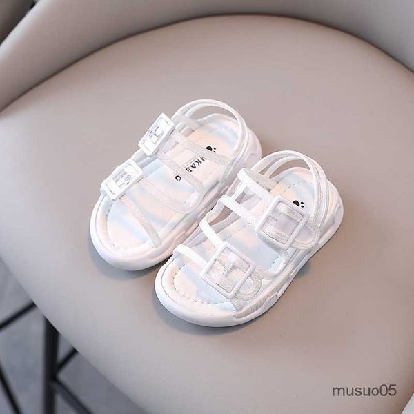 

children's sandals girls' fashion transparent beach boys soft bottom leisure baby toddler shoes new summer, Black;red