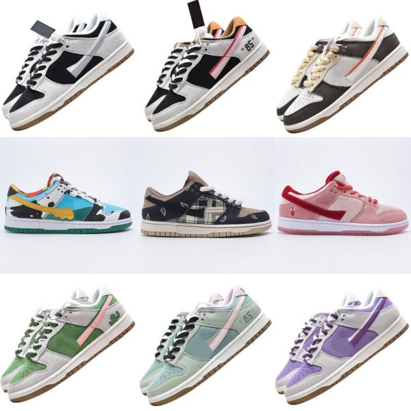 

new classic basketball shoes men's designer shoes women's fashion graffiti sneakers low retro skate shoes leather splicing casual