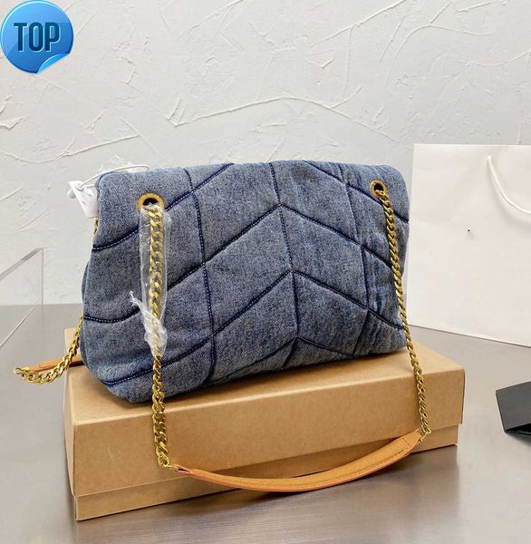 

shoulder bags designers women washed denim bag loulou puffer fashion classic flap bag messenger shopping luxury hand purse cha