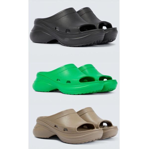 

summer men's sandals rubber injection pressed chinese made sandals slippers open toe round head anti slip thick sole modern fashion lig, Black