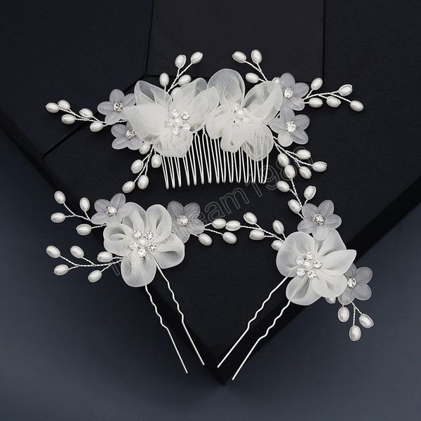 

silver color pearl rhinestone wedding hair combs hair accessories women hairpin tiaras hair ornaments jewelry bridal headpiece, Slivery;golden