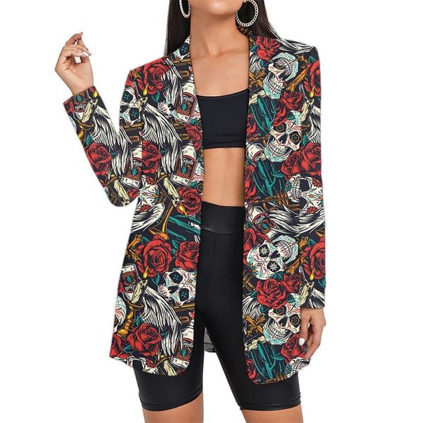 

pants women's suit camouflage blazers skull floral custom lady long suits beer bottle dropship plaid printed wholesale oversized coat, White