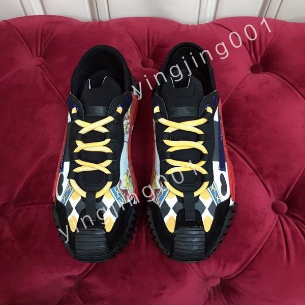 

2023 new designer mens causal shoes fashion woman leather lace up platform sole sneakers white mens womens, Black