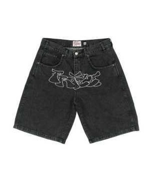 

men's shorts 2023 new summer y2k shorts men's casual street trend black wideleg denim fashion casual allmatch high waist loose sho, White;black