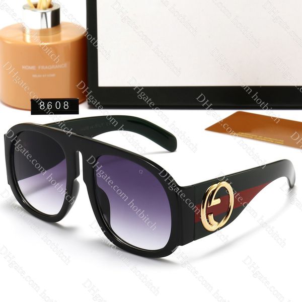 

designer sunglasses fashion men eyeglasses metal letter decoration women outdoor shading sun glasses with box, White;black