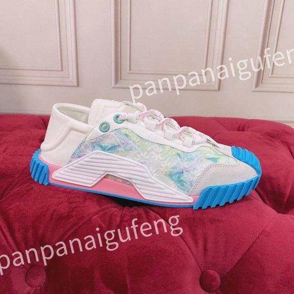 

luxury designer casual shoes mens shoe fashion sneakers lady white leather shoe lace-up sneaker platform shoess, Black