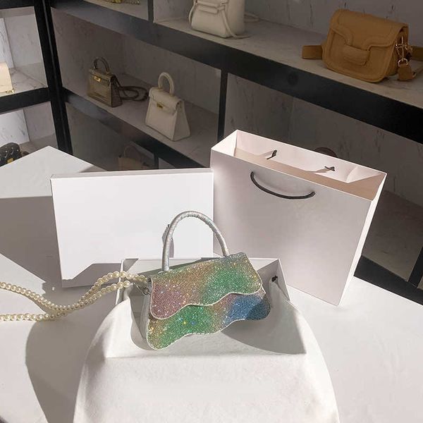 

shoulder bags rhinestone purse handbags for women clutch 2023 diamonds purse ladies female crossbody shining chain crystal tote 230426
