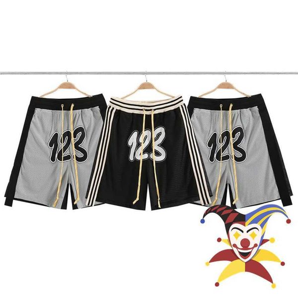 

men's shorts vintage rrr123 mesh shorts men women rrr 123 shorts casual breechcloth inside tag label j230503, White;black