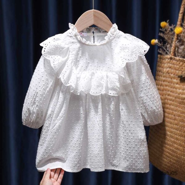 

girl's dresses dresses for girls white lace lapel spring autumn casual girl clothing mid-length long sleeves princess dress costume, Red;yellow