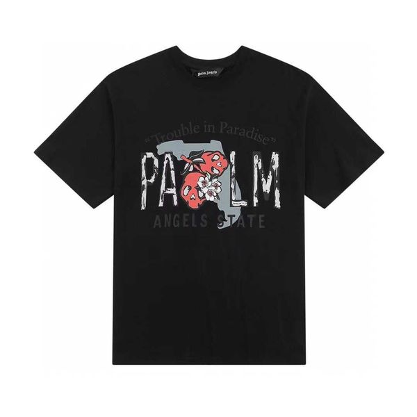 

designer fashion clothing t-shirt summer new skull rose print pattern half sleeve short sleeve fashion luxury casual, White;black