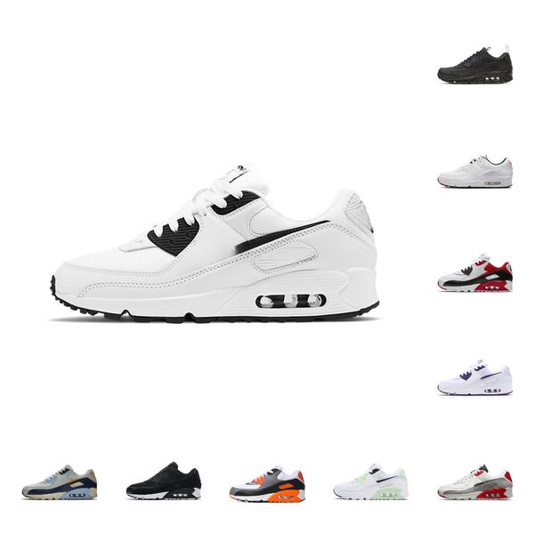 

max 90 casual shoes air90s triple white black wolf grey university blue leather mesh supernova dust grey malt camo batman valentines day wom
