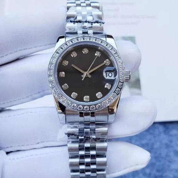 

28mm u1 watch designer diamond bezel ladies watches jubilee sapphire automatic mechanical stainless steel strap wristwatch, Slivery;brown