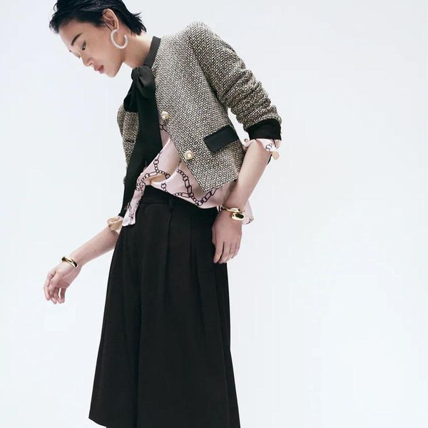 

pants 2022 autumn new women's fashion temperament standup collar longsleeved bow textured casual blazer, White