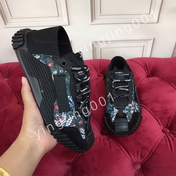 

luxurys designer mens causal shoes fashion woman leather lace up platform sole sneakers white mens womens, Black