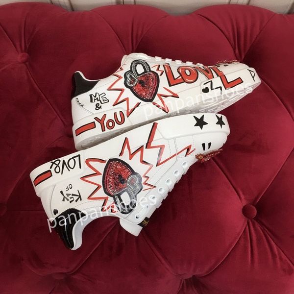 

fashion casual shoes men womens designer leather lace-up sneaker fashion lady flat running trainers letters woman shoes platform men gym sne, Black