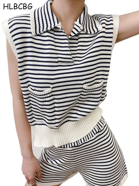 

dress hlbcbg womens two peices set summer tracksuits leisure outfits oversized tshirts high waist straight shorts striped clothing, White