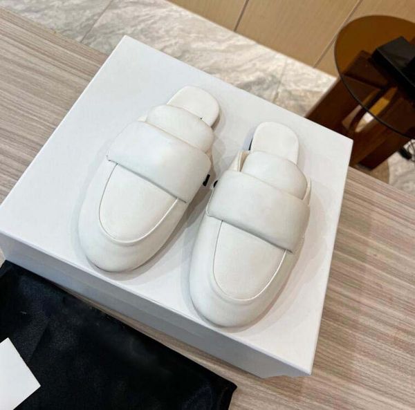 

slipper designer slide summer sandals fashion men beach indoor flat flip flops leather lady women shoes ladies slippers size 35-41 with box, Black