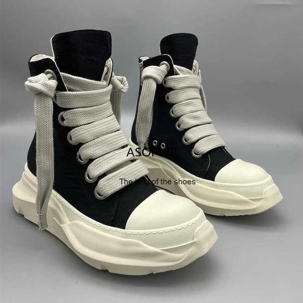 

2023 oghigh ro jumbo lace abstract style rick sneakers streetwear owens designer shoes for men women