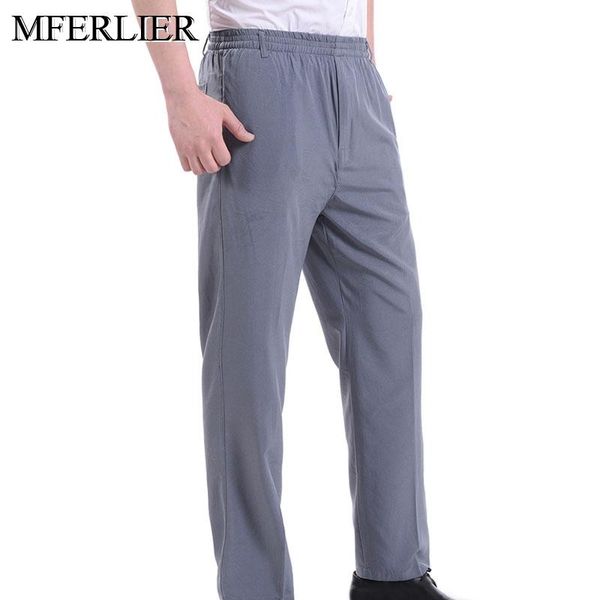 

pants autumn summer men pants 10xl 5xl 6xl 7xl 8xl 9xl plus size thin style men pants 6 colors, Black