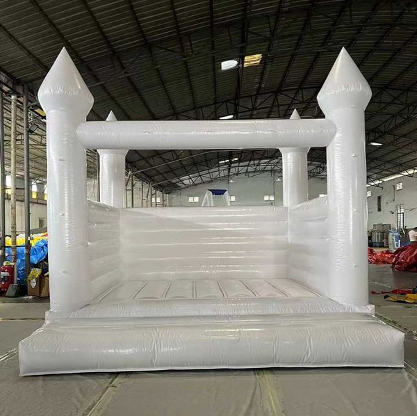 

13x13ft commercial inflatable white bounce house pvc bouncy castle moon jumping bouncer wedding jumper use for kids audits with blower ship
