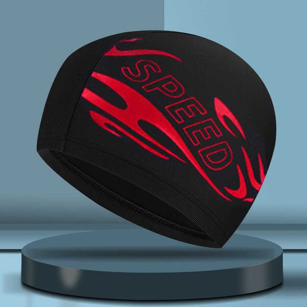 

swimming caps men swimming caps elastic waterproof pu fabric protect ears long hair sports swim pool hat size for men women adults 2023 j230
