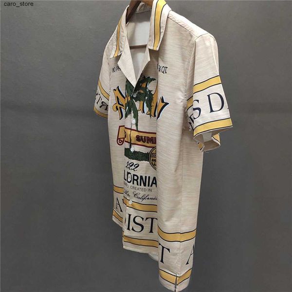 

men's casual shirts summer trend fashion hawaii short sleeve shirt men coconut tree print shirt lapel comfortable man shirt homme camis, White;black