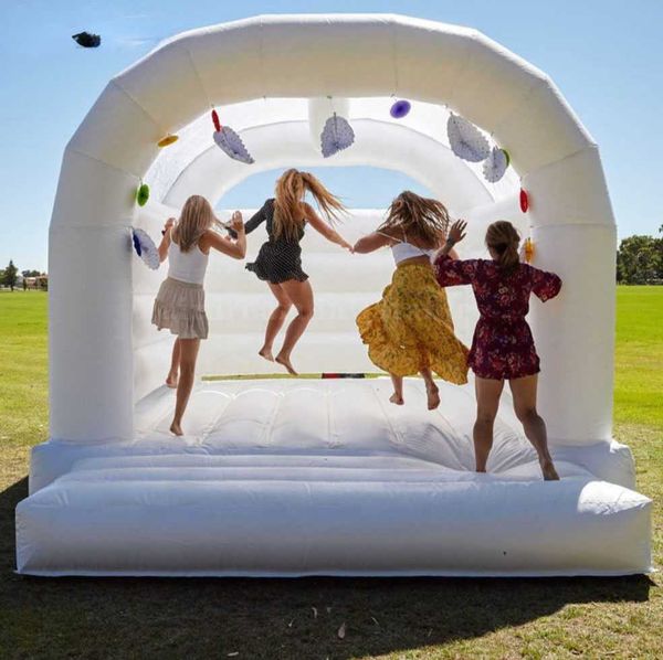 

4x3.5m moonwalk plus size inflatable white wedding jumping bouncer house classic bounce jumper castle tent for sale