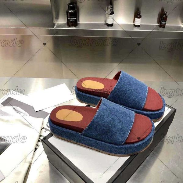 

2023 sandals2022 2023ity slipper angelina psychedelic sandals multi platform slippers sandal women 's denim slide fashion canvas slip -, Black