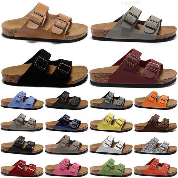 

sandals arizona slides men women slippers birko-flor nubuck leather suede clogs mocha beach shoes outdoor slider shoes platform sandal walki, Black