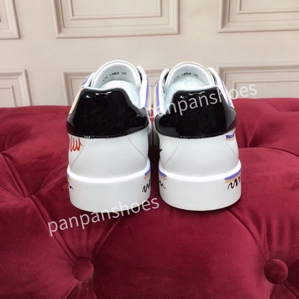 

new fashion casual shoes mens women designer leather lace-up sneaker fashion lady flat running trainers letters woman shoes platform men gym, Black