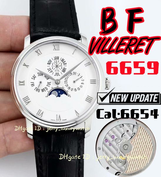 

bf 6659-3431 villeret luxury perpetual calendar men's watch cal.6654 automatic mechanical movement 316l fine steel case sapphire crysta, Slivery;brown