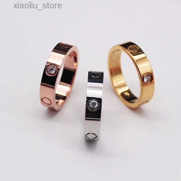

band rings 2021 high polished classic design women lover rings 3 colors stainless steel couple rings fashion design women jewelry wholesale, Silver